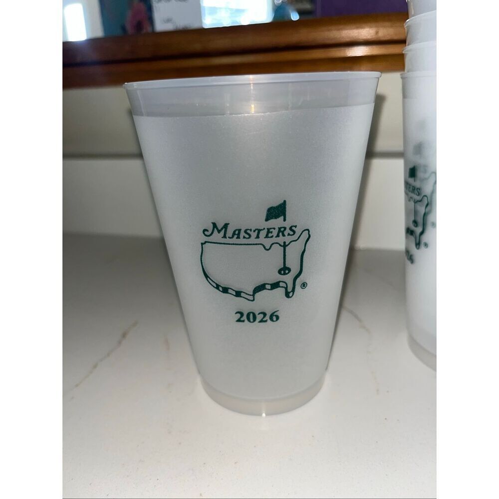 NEW 2026 Masters Tournament 6 pack Clear Cups Augusta National Golf Club - Picture 2 of 3